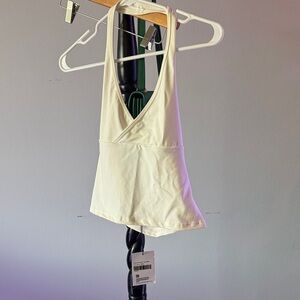 Princess Polly Cream Halter Top